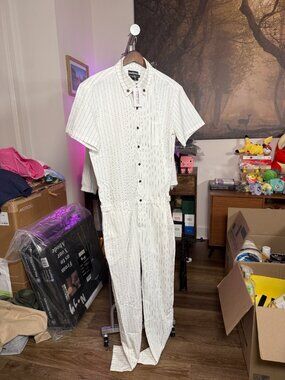 Romperjack White Chateau Jumpsuit SIZE MEDIUM